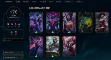 Conta League Of Legends + 150 skins MMR Diamond 1