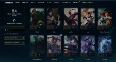 Ouro 2 com 55 Champs e 6 Skins