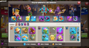 Cv15 Lendário raro - 1170 Gemas - 9 Equipamentos Épicos