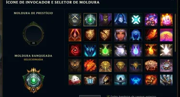 CONTA LOL PLATINA 4 - 49 CHAMPS - 11 SKINS LUX ELEMENT.