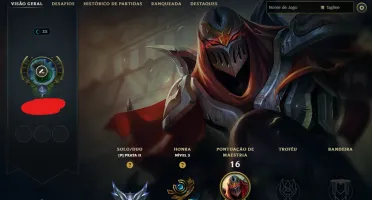 Prata, 4 Skins, Upada na Mão, Lol Lvl 35, 100% Segura