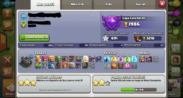VILA - CLASH OF CLANS - 692 ESTRELAS/GUERRA