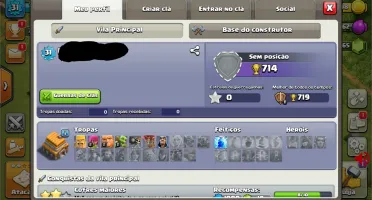 conta clash of clans/ clash royale