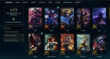 Conta ouro 1 na md10 ainda com 35 skins e 53 champs