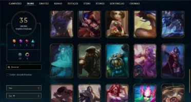 Conta ouro 1 na md10 ainda com 35 skins e 53 champs