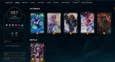 Unranked com TODOS os Champs e 287 Skins ( SUP / ADC / JG )
