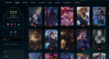 Conta LOL GOLD, 250skins, Full Ultimate, Muitos icones, GOLD