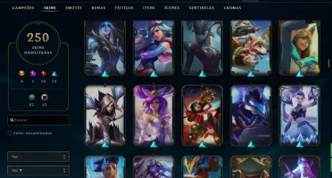 Conta LOL GOLD, 250skins, Full Ultimate, Muitos icones, GOLD