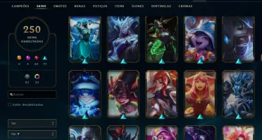 Conta LOL GOLD, 250skins, Full Ultimate, Muitos icones, GOLD