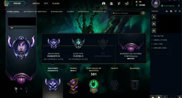 Conta LoL Diamante 3 EX Mestre - 134 skins