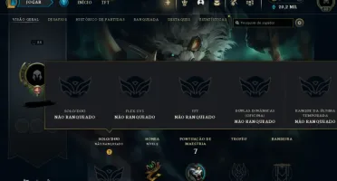 Conta unranked LoL