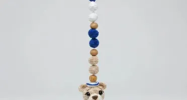 Prendedor Chupeta Urso Marinheiro Amigurumi