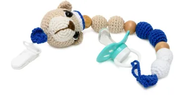 Prendedor Chupeta Urso Marinheiro Amigurumi
