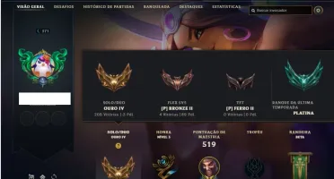 Conta ouro 4 com TODOS os champs e 148 Skins + 4 Vitoriosas