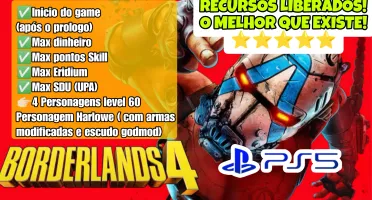Borderlands 4 (PS5) - Dinheiro, LvL, Skill, sdu, armas, etc!