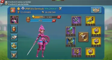 Conta Lords mobile pré t4