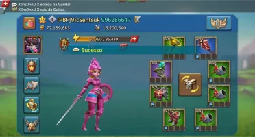 Conta Lords mobile pré t4