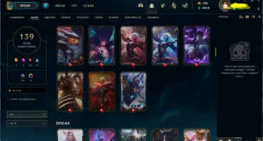 CONTA PRATA 4 SOLO/DUO, FLEX UNRANKED, LVL 342, 139 SKINS