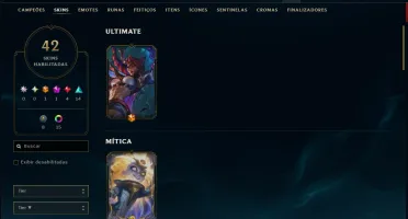 Prata 2 com 120 Champs e 42 Skins ( ADC / SUP / MID )