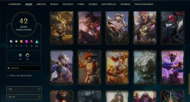 Prata 2 com 120 Champs e 42 Skins ( ADC / SUP / MID )
