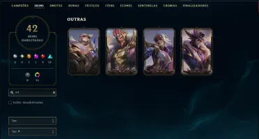 Prata 2 com 120 Champs e 42 Skins ( ADC / SUP / MID )