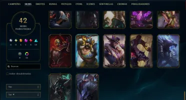 Prata 2 com 120 Champs e 42 Skins ( ADC / SUP / MID )