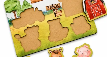 Jogo de Encaixe Fazendinha Personalizado
