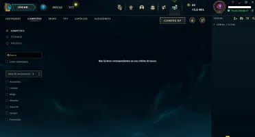 Conta Lol Gold + 177 Skins + Todos Campeões + Nivel 521