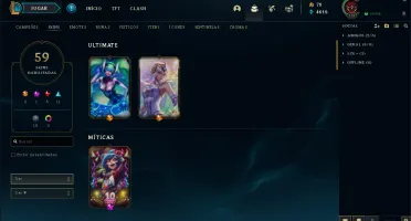 CONTA BARATA DIAMANTE 3, 127 CAMPEÕES, 59 SKINS!