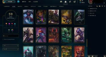 CONTA BARATA DIAMANTE 3, 127 CAMPEÕES, 59 SKINS!