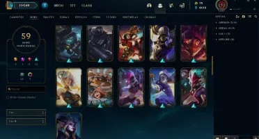 CONTA BARATA DIAMANTE 3, 127 CAMPEÕES, 59 SKINS!