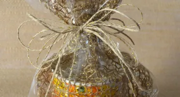 Embalagem Especial de Juta Ouro - Tamanhos