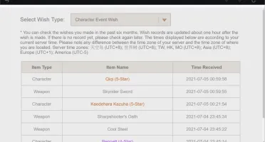 GENSHIN IMPACT AR25 / 5* KAZUHA, KEQING, QIQI E JEAN