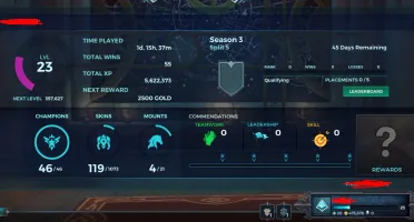 Conta Paladins do beta