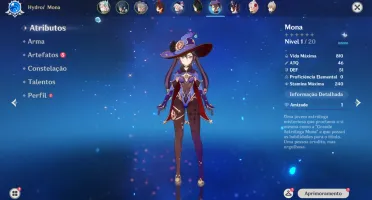 Neuvillete C4 + Qiqi + Mona + Tighnari + Lança de Jade