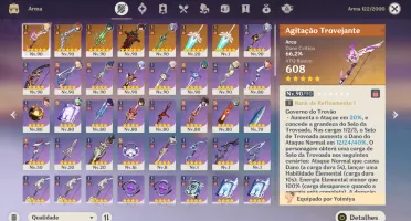 CONTA GENSHIN AR 58 14 5* ARMAS 7 5*