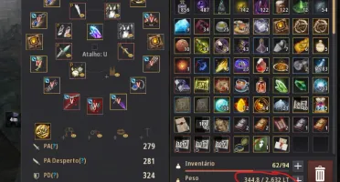 BLACK DESERT bruxa full peso e valk full inv. bs