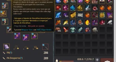 Conta Black Desert 4 acessorios pen +