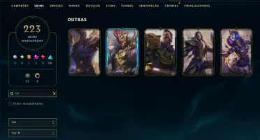 Bronze 2 com TODOS os Champs e 223 Skins ( SUP / JG )