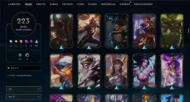Bronze 2 com TODOS os Champs e 223 Skins ( SUP / JG )