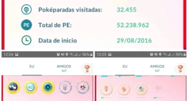 CONTA POKEMON GO LEVEL 42 com 535 shinys e 83 100%iv