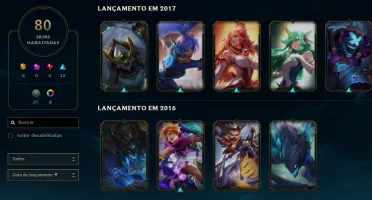 Conta de lol GOLD V / 80 skins / 6 skins vitoriosa