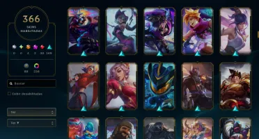 Conta lol LV 735 364 skin Platina