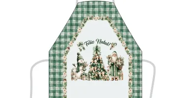 Avental de Cozinha 80x60cm - Animais e Enfeites de Natal