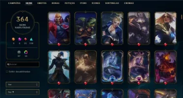 VENDO CONTA LOL COM 364 SKINS
