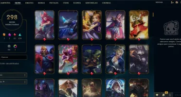 CONTA LOL 300 SKINS FULL CHAMPION