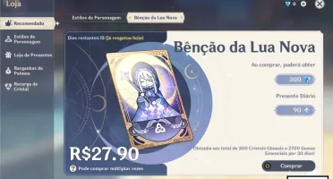 AR 50> zhong, itto,albedo, diluc, mona, qiqi e bençao