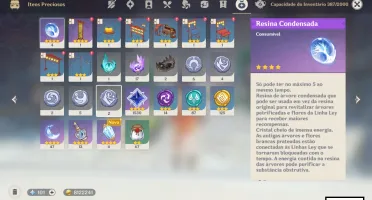 AR 50> zhong, itto,albedo, diluc, mona, qiqi e bençao
