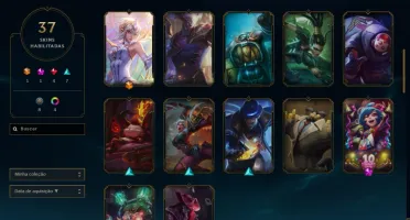 Conta de LOL Diamante 2 Hihg MMR 80% de winrate - 37 skins
