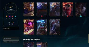 Conta de LOL Diamante 2 Hihg MMR 80% de winrate - 37 skins